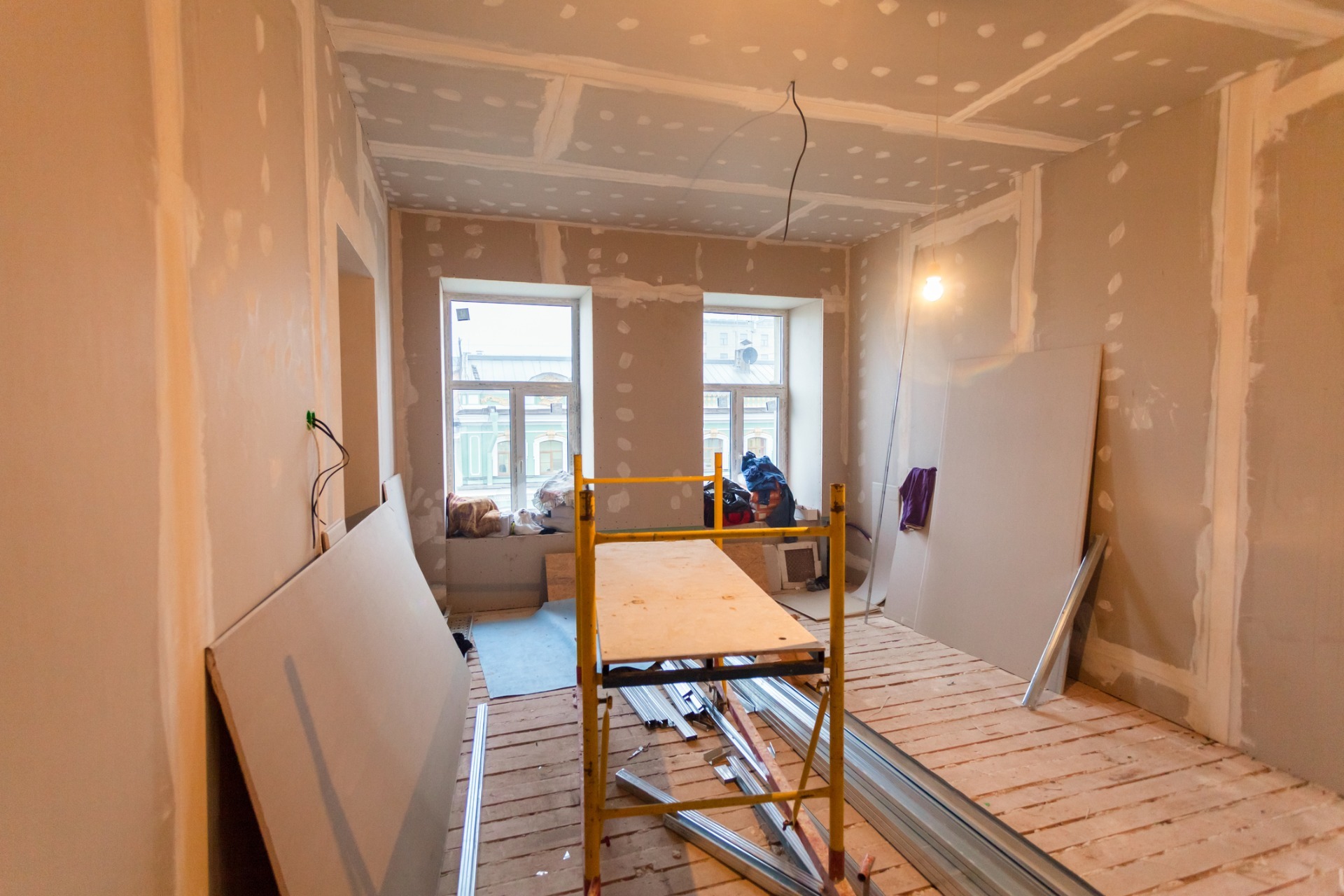 A room being renovated in Barnstaple North Devon.
