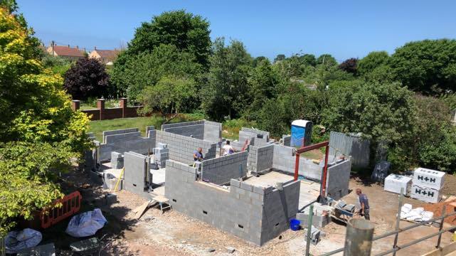 House construction project in North Devon.