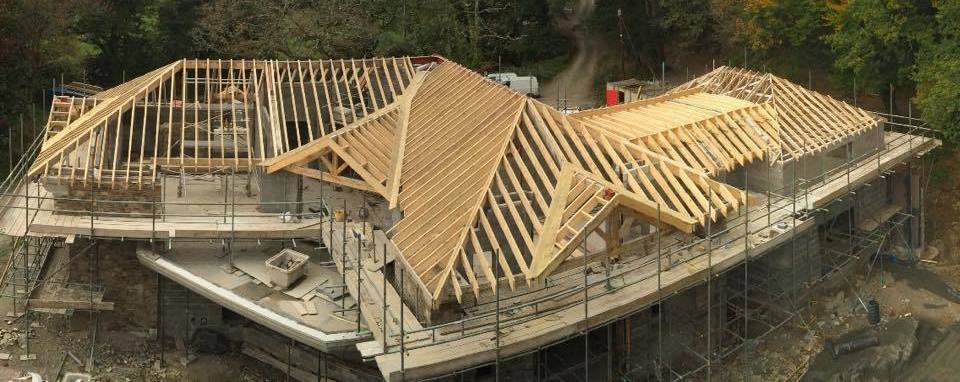 A roof under construction in North Devon